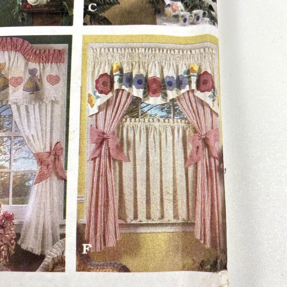 Simplicity 8924 Jiffy Valance Swag Cafe Curtains Curtain Panels 6 Pack Uncut FF